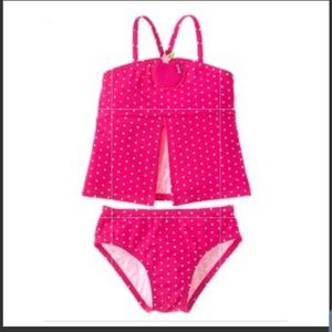 Pink Polka Dot Candy Apple 2 Pc Vintage Swimsuit 5